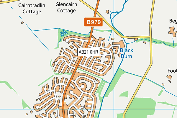 AB21 0HR map - OS VectorMap District (Ordnance Survey)