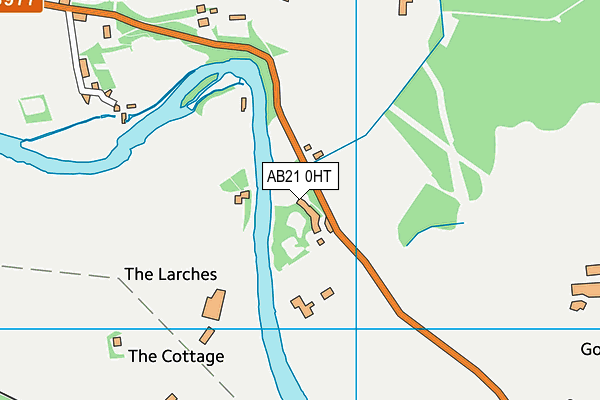 AB21 0HT map - OS VectorMap District (Ordnance Survey)