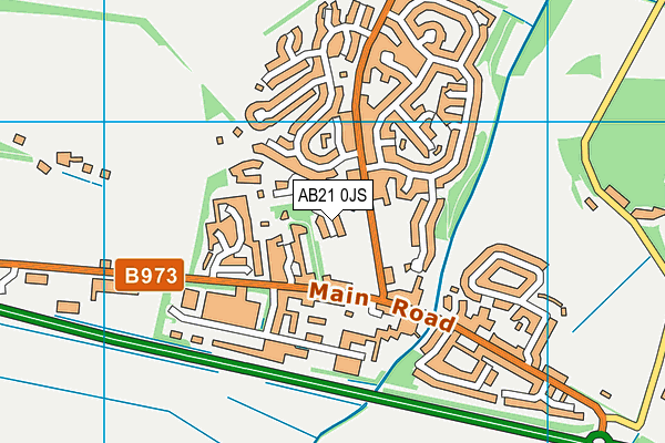 AB21 0JS map - OS VectorMap District (Ordnance Survey)