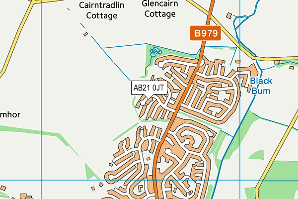 AB21 0JT map - OS VectorMap District (Ordnance Survey)