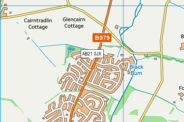 AB21 0JX map - OS VectorMap District (Ordnance Survey)