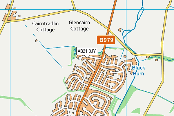 AB21 0JY map - OS VectorMap District (Ordnance Survey)