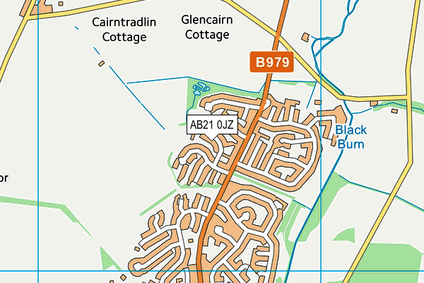 AB21 0JZ map - OS VectorMap District (Ordnance Survey)