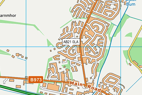 AB21 0LA map - OS VectorMap District (Ordnance Survey)