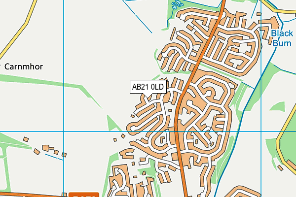 AB21 0LD map - OS VectorMap District (Ordnance Survey)