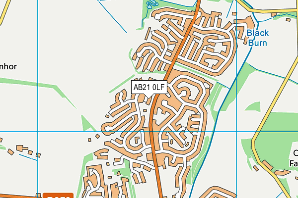 AB21 0LF map - OS VectorMap District (Ordnance Survey)