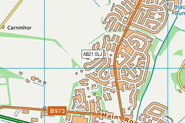 AB21 0LJ map - OS VectorMap District (Ordnance Survey)
