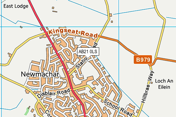 AB21 0LS map - OS VectorMap District (Ordnance Survey)