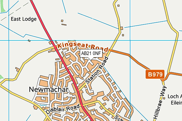 AB21 0NF map - OS VectorMap District (Ordnance Survey)