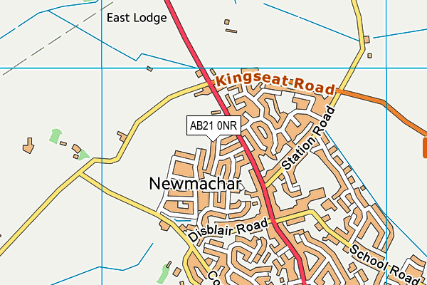 AB21 0NR map - OS VectorMap District (Ordnance Survey)