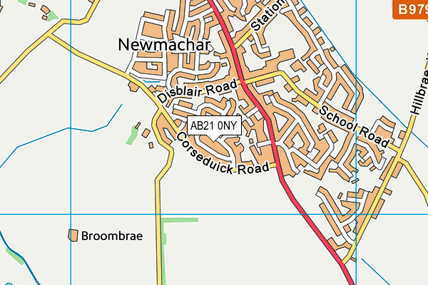 AB21 0NY map - OS VectorMap District (Ordnance Survey)