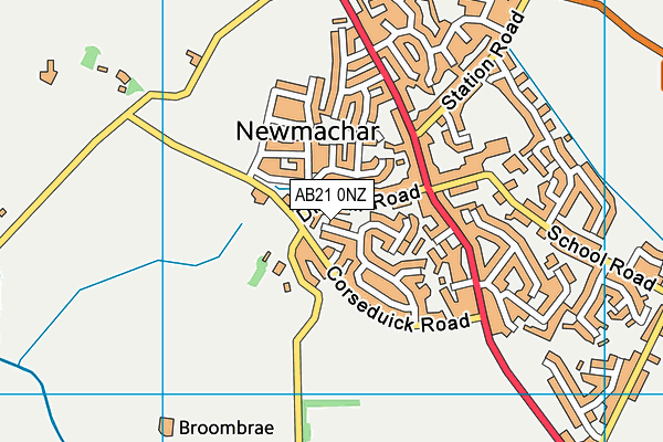 AB21 0NZ map - OS VectorMap District (Ordnance Survey)