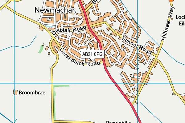 AB21 0PG map - OS VectorMap District (Ordnance Survey)