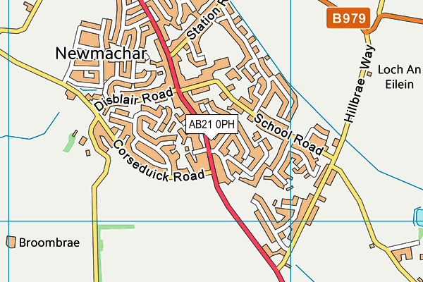 AB21 0PH map - OS VectorMap District (Ordnance Survey)