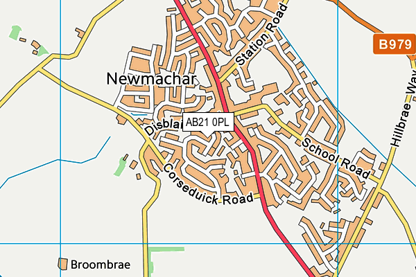 AB21 0PL map - OS VectorMap District (Ordnance Survey)