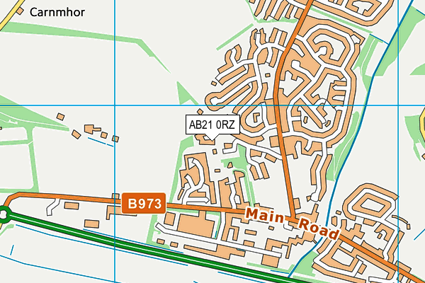 AB21 0RZ map - OS VectorMap District (Ordnance Survey)