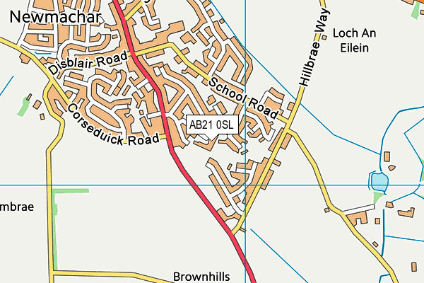 AB21 0SL map - OS VectorMap District (Ordnance Survey)