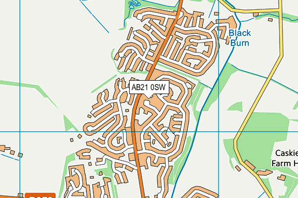 AB21 0SW map - OS VectorMap District (Ordnance Survey)