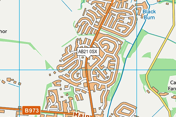 AB21 0SX map - OS VectorMap District (Ordnance Survey)