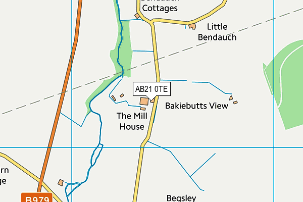 AB21 0TE map - OS VectorMap District (Ordnance Survey)