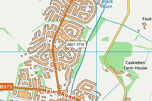 AB21 0TW map - OS VectorMap District (Ordnance Survey)