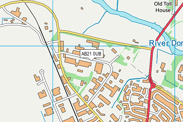 AB21 0UB map - OS VectorMap District (Ordnance Survey)