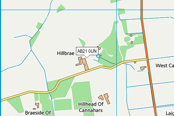 AB21 0UN map - OS VectorMap District (Ordnance Survey)
