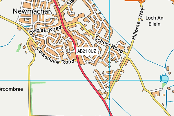 AB21 0UZ map - OS VectorMap District (Ordnance Survey)