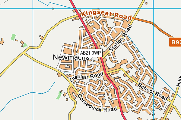 AB21 0WP map - OS VectorMap District (Ordnance Survey)
