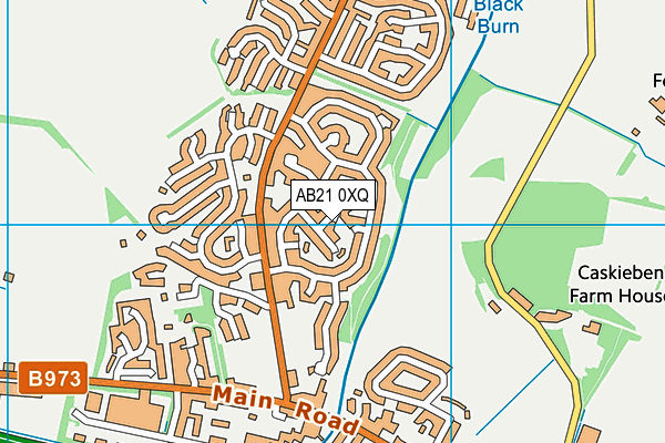 AB21 0XQ map - OS VectorMap District (Ordnance Survey)