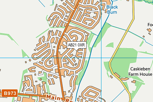 AB21 0XR map - OS VectorMap District (Ordnance Survey)