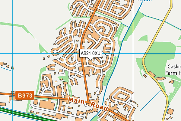 AB21 0XU map - OS VectorMap District (Ordnance Survey)