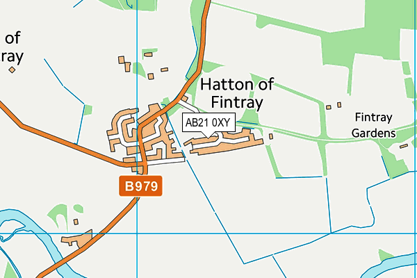 AB21 0XY map - OS VectorMap District (Ordnance Survey)