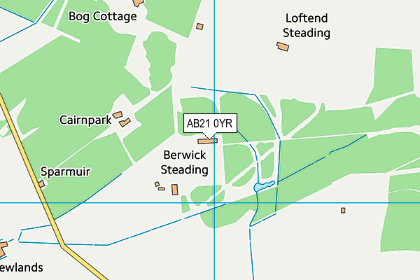 AB21 0YR map - OS VectorMap District (Ordnance Survey)