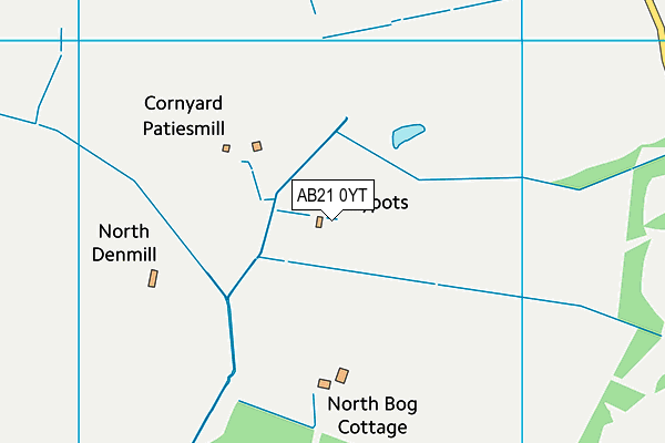 AB21 0YT map - OS VectorMap District (Ordnance Survey)
