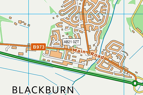 AB21 0ZT map - OS VectorMap District (Ordnance Survey)