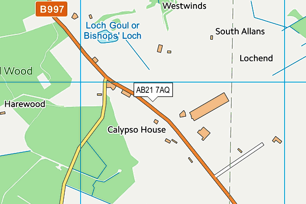 AB21 7AQ map - OS VectorMap District (Ordnance Survey)