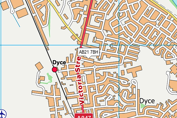 AB21 7BH map - OS VectorMap District (Ordnance Survey)