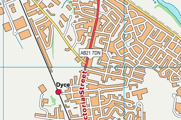 AB21 7DN map - OS VectorMap District (Ordnance Survey)