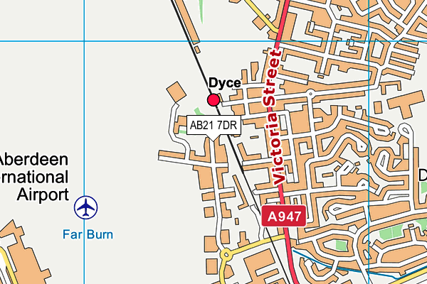 AB21 7DR map - OS VectorMap District (Ordnance Survey)
