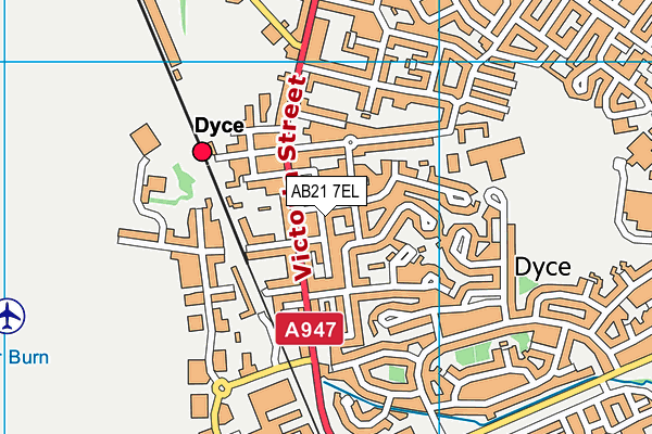 AB21 7EL map - OS VectorMap District (Ordnance Survey)