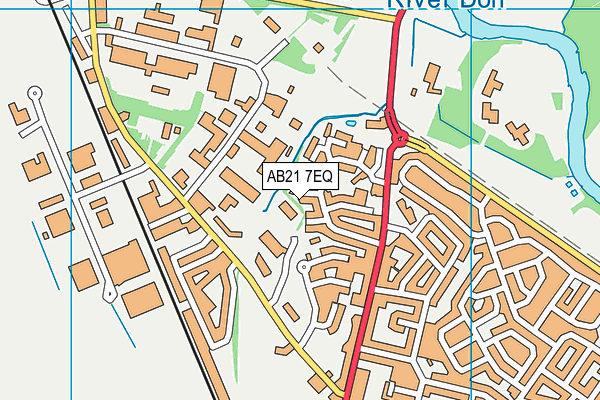 AB21 7EQ map - OS VectorMap District (Ordnance Survey)