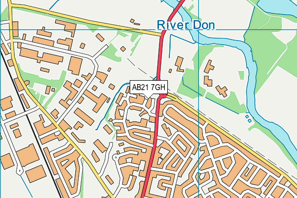 AB21 7GH map - OS VectorMap District (Ordnance Survey)
