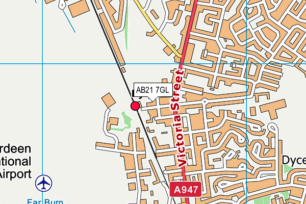 AB21 7GL map - OS VectorMap District (Ordnance Survey)