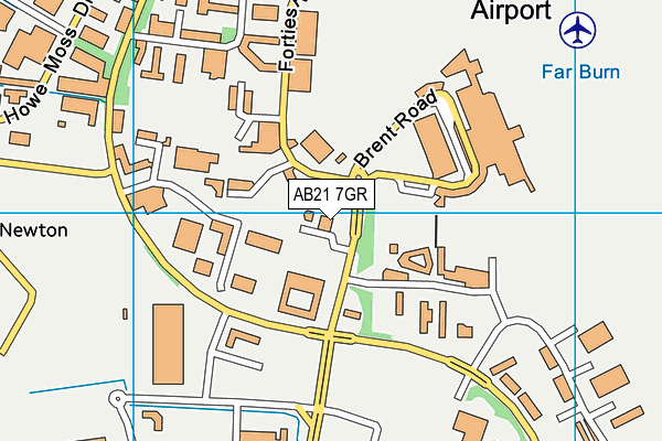 AB21 7GR map - OS VectorMap District (Ordnance Survey)