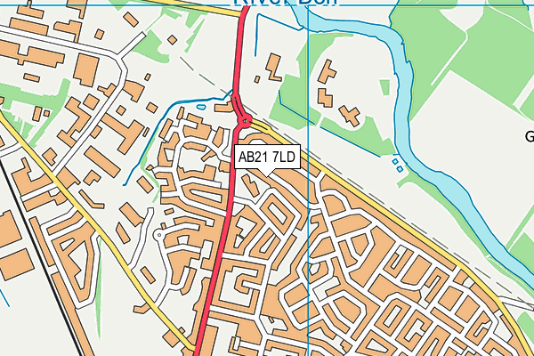 AB21 7LD map - OS VectorMap District (Ordnance Survey)