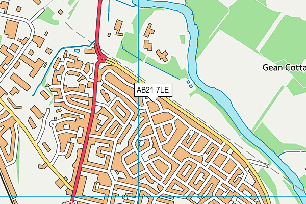 AB21 7LE map - OS VectorMap District (Ordnance Survey)
