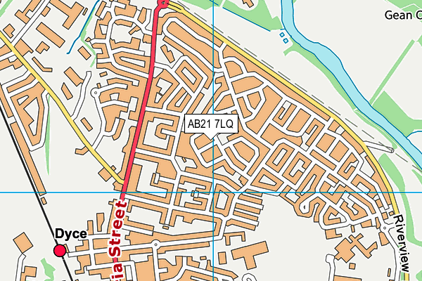 AB21 7LQ map - OS VectorMap District (Ordnance Survey)