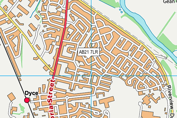 AB21 7LR map - OS VectorMap District (Ordnance Survey)