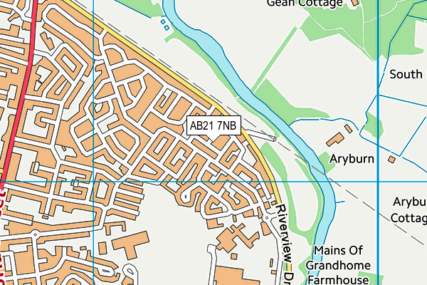 AB21 7NB map - OS VectorMap District (Ordnance Survey)